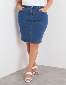 Beme 5 Pocket Fixed Waist Fashion Denim Skirt