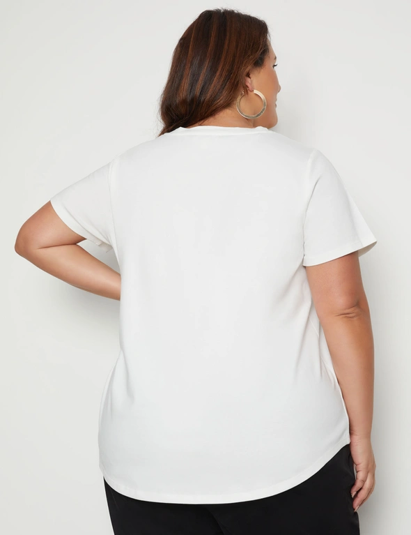 Beme Short Sleeve Sequin Placement Tee, hi-res image number null