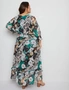 Beme Elbow Sleeve Printed Dobby Maxi Dress, hi-res