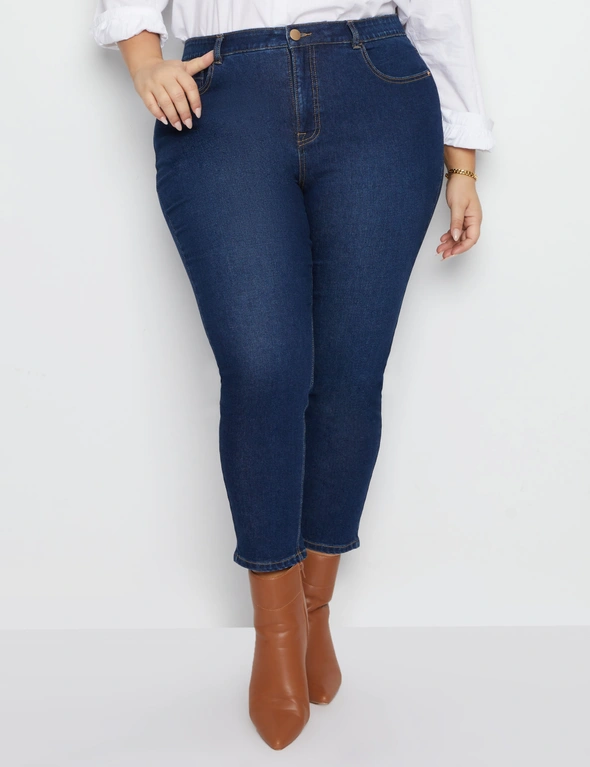 Beme Mid Rise Straight Regular Jeans, hi-res image number null