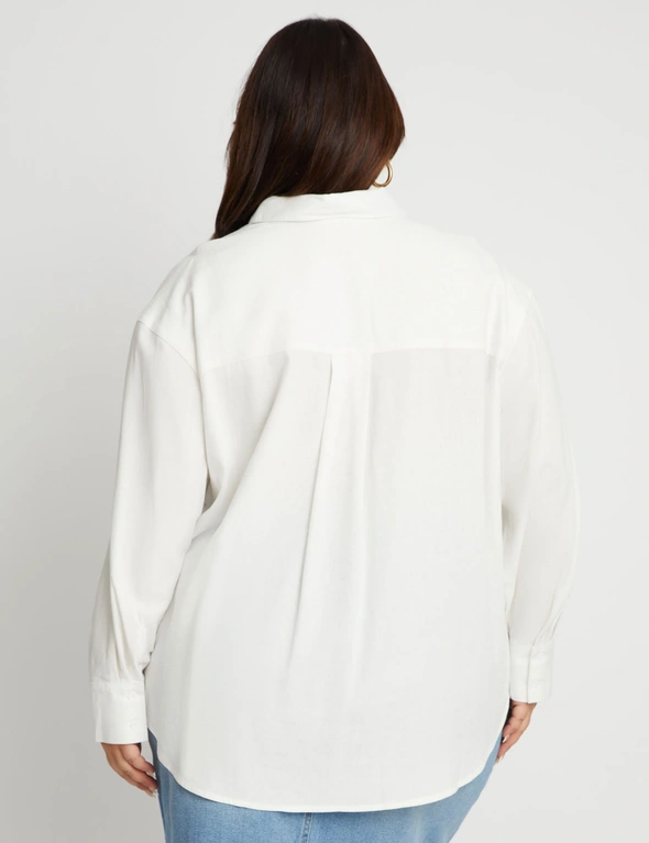 Beme Essential Long Sleeve Linen Shirt, hi-res image number null