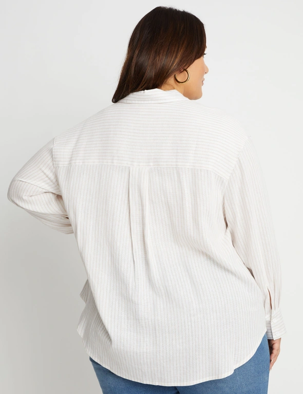 Beme Essential Long Sleeve Linen Shirt, hi-res image number null