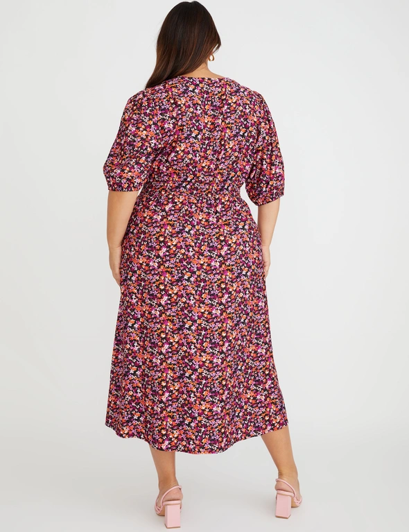 Beme Puff Sleeve Button Front Dress, hi-res image number null