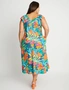 Beme Flutter V Neck Linen Maxi Dress, hi-res