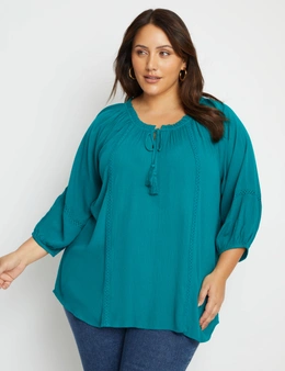 AUTOGRAPH - Plus Size - Womens Tops - Woven Double Layer Top