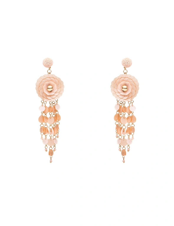 BLUSH FOWER STATEMENT EARRING, hi-res image number null