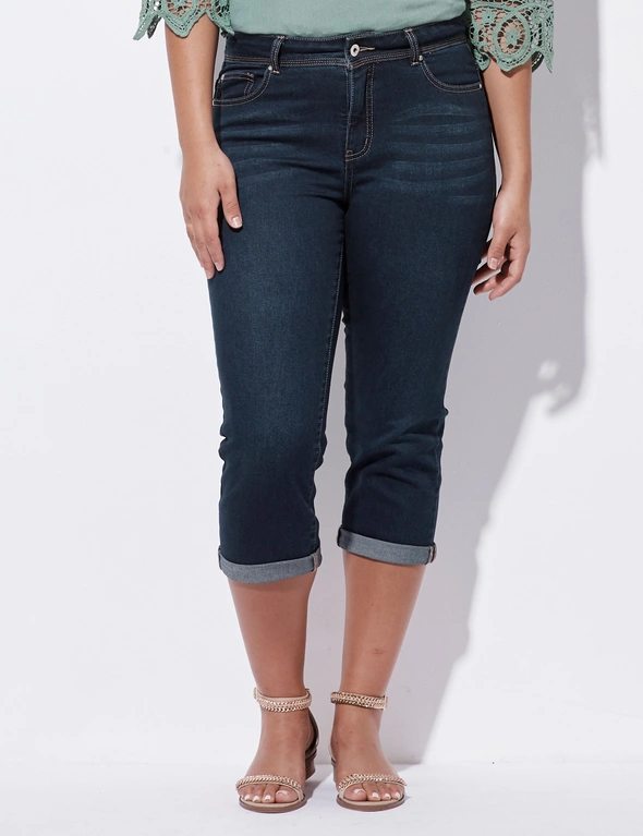 Crossroads Cropped Slim Roll Up  Jean, hi-res image number null
