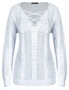 Crossroads Lace Up Front Knit, hi-res