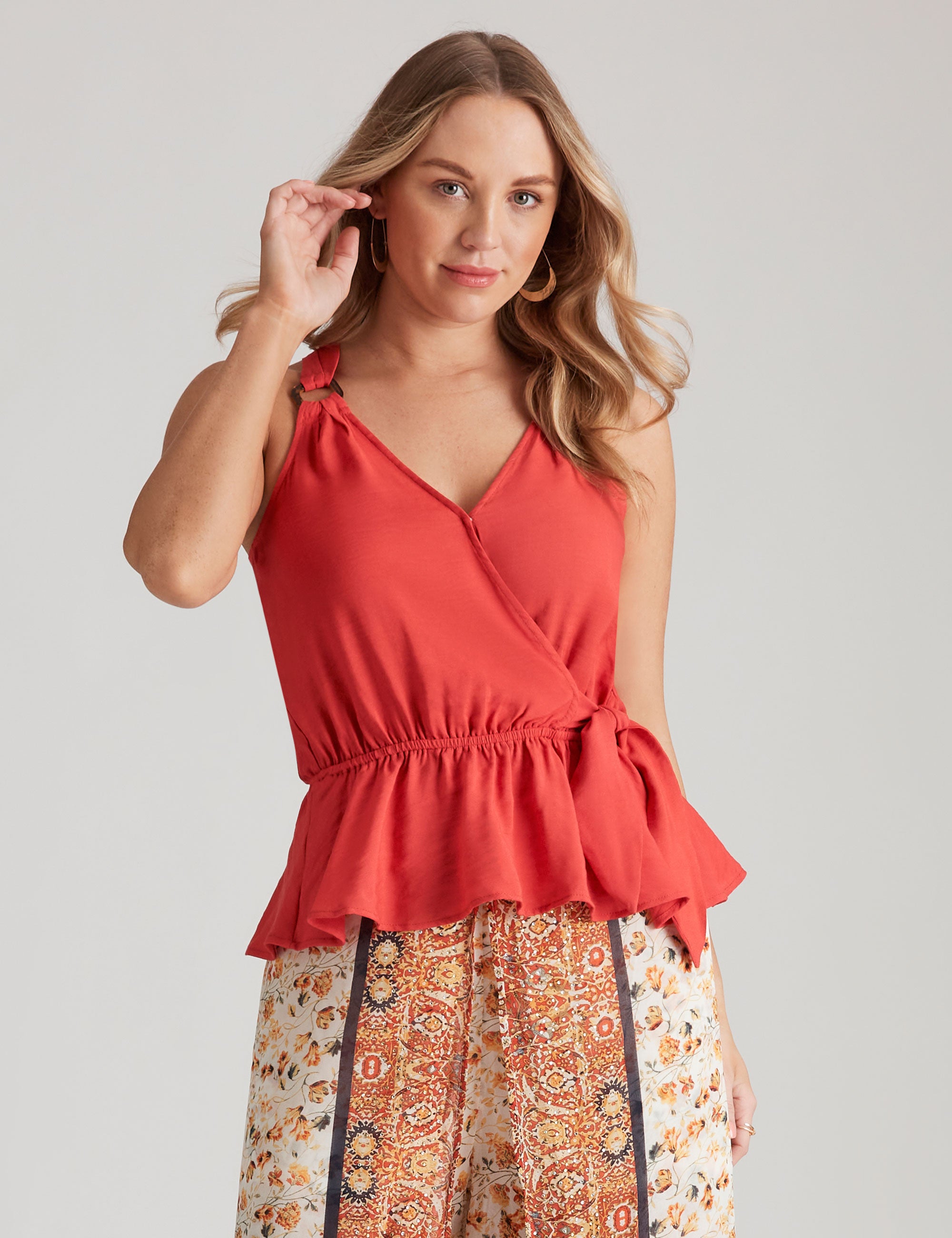 Crossroads Sleeve Tie Ring Blouse | Millers