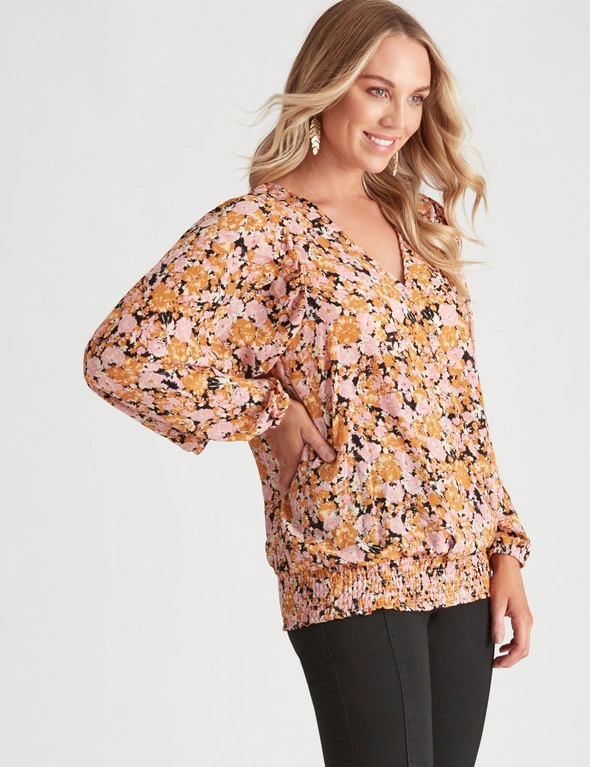 Crossroads Full Sleeve Shirred Top, hi-res image number null