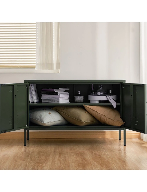 ArtissIn Buffet Sideboard Metal Cabinet - BASE Green, hi-res image number null