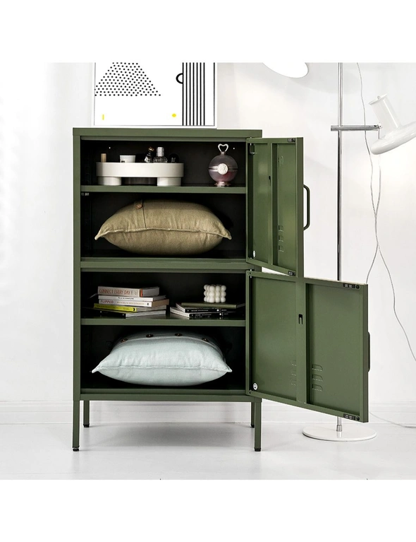 ArtissIn Buffet Sideboard Metal Cabinet - DOUBLE Green, hi-res image number null