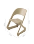 ArtissIn Set of 4 Dining Chairs Office Cafe Lounge Seat Stackable Plastic Leisure Chairs Beige, hi-res