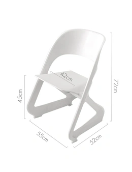ArtissIn Set of 4 Dining Chairs Office Cafe Lounge Seat Stackable Plastic Leisure Chairs White