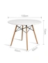 Artiss Dining Table Round White 4 Seater 100CM, hi-res