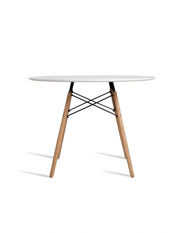 Artiss Dining Table Round White 4 Seater 100CM, hi-res image number null