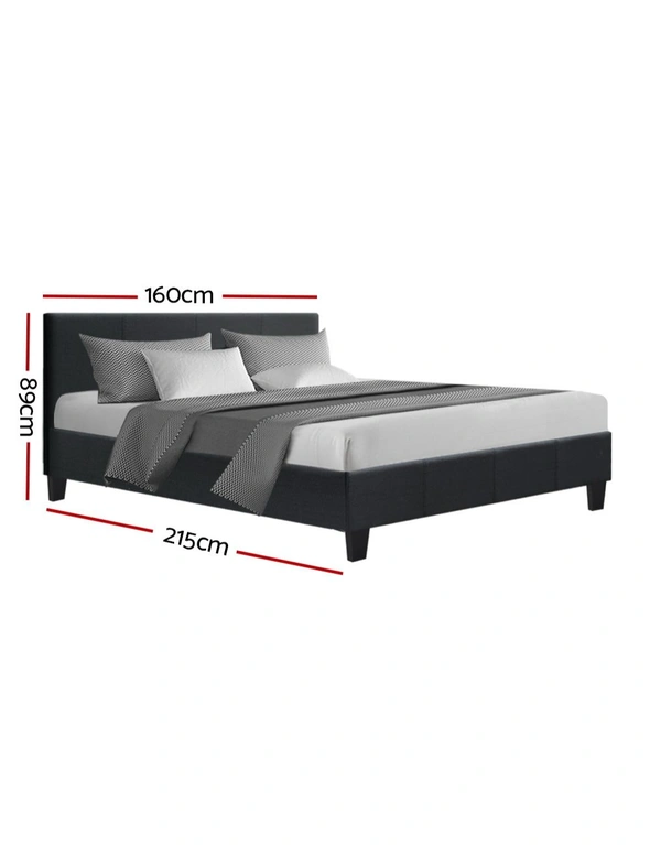 Artiss Bed Frame Queen Size Charcoal NEO, hi-res image number null