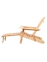 Gardeon 3PC Adirondack Outdoor Table and Chairs? Wooden Sun Lounge Beach Patio Natural, hi-res