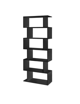 Artiss Bookshelf 6 Tiers - RIVA Black