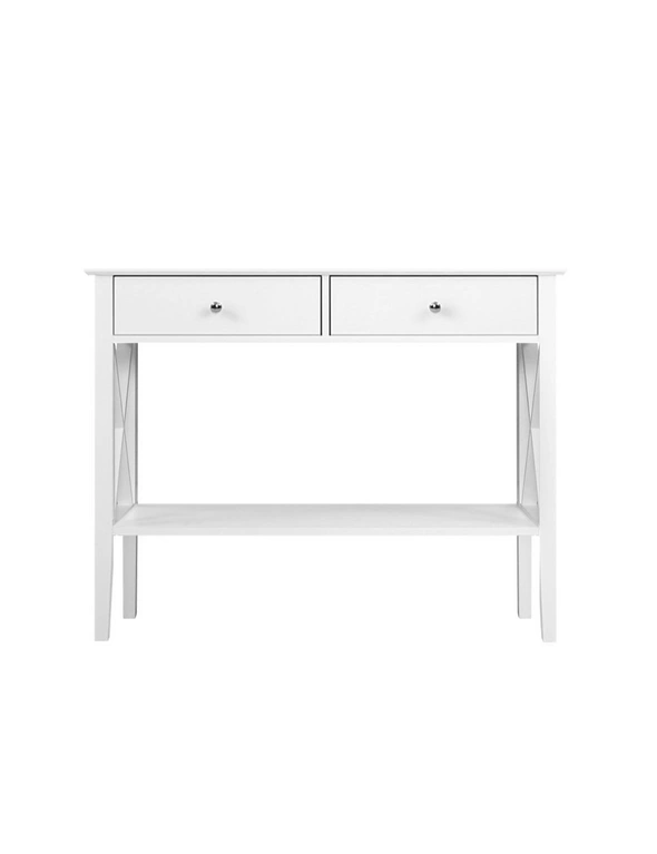 Artiss Console Table 2 Drawers 100CM White Chole, hi-res image number null