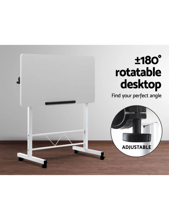 Artiss Laptop Desk Table Adjustable 80CM White, hi-res image number null