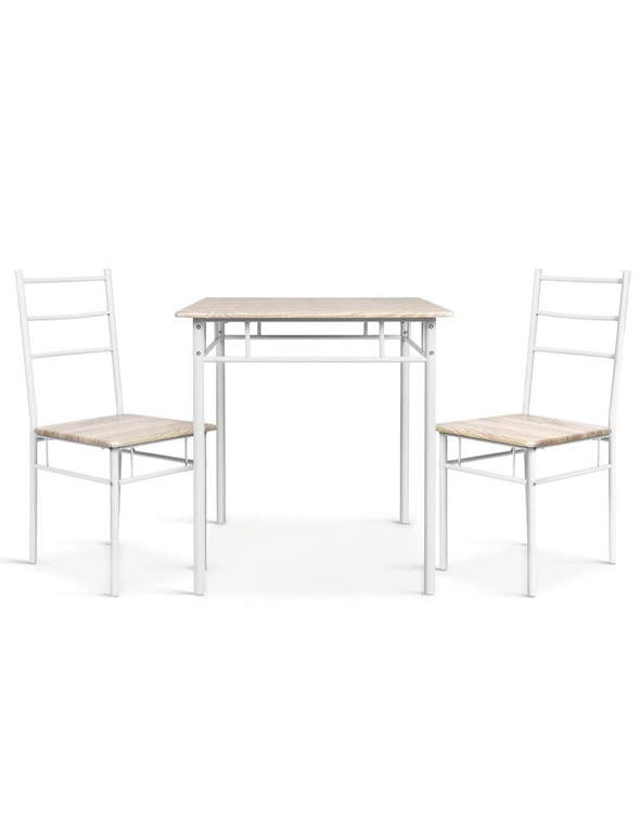 Artiss Dining Table And Chairs Set fo 3 Oak, hi-res image number null