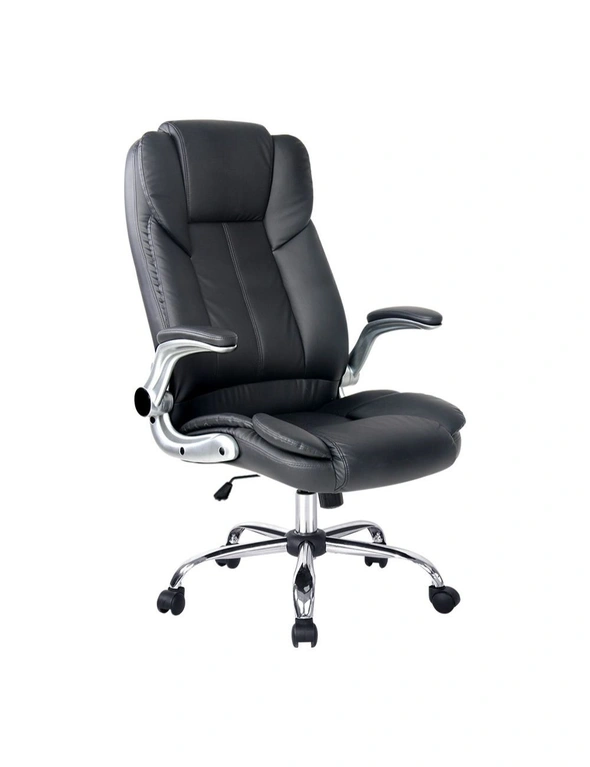 Artiss Executive Office Chair Leather Tilt Black, hi-res image number null