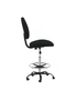 Artiss Office Chair Drafting Stool Fabric Chairs Black, hi-res