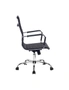 Artiss Office Chair PU Leather Mid Back Black, hi-res