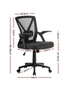 Artiss Mesh Office Chair Mid Back Black, hi-res
