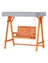 Gardeon Swing Chair Wooden Garden Bench Canopy 2 Seater Outdoor Furniture, hi-res
