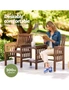 Gardeon Outdoor Garden Bench Loveseat Wooden Table Chairs Patio Furniture Brown, hi-res