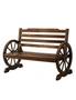 Gardeon Outdoor Garden Bench Wooden 2 Seat Wagon Chair Patio Furniture Brown, hi-res