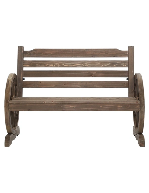 Gardeon Outdoor Garden Bench Wooden 2 Seat Wagon Chair Patio Furniture Teak, hi-res image number null