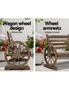 Gardeon Outdoor Garden Bench Wooden 2 Seat Wagon Chair Patio Furniture Teak, hi-res