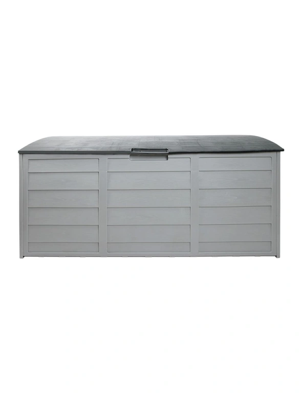 Gardeon Outdoor Storage Box 290L Lockable Organiser Garden Deck Shed Tool Grey, hi-res image number null