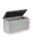 Gardeon Outdoor Storage Box 190L Container Lockable Garden Bench Tool Shed Black, hi-res