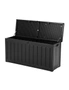 Gardeon Outdoor Storage Box 240L Container Lockable Garden Bench Tool Shed Black, hi-res