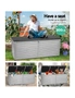 Gardeon Outdoor Storage Box 390L Container Lockable Garden Bench Tools Toy Shed Black, hi-res
