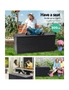 Gardeon Outdoor Storage Box 490L Container Lockable Garden Bench Shed Tools Toy All Black, hi-res