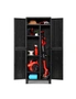 Gardeon 173cm Outdoor Storage Cabinet Box Lockable Cupboard Sheds Garage Adjustable Black, hi-res