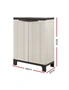Gardeon 92cm Outdoor Storage Cabinet Box Lockable Cupboard Sheds Garage Adjustable Beige, hi-res
