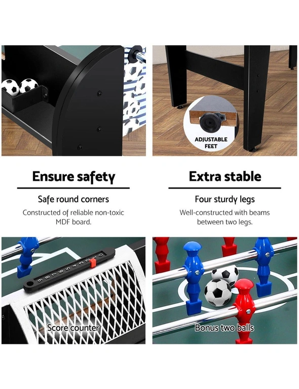 4FT Soccer Table Foosball Football Game Home Family Party Gift Playroom Blue, hi-res image number null