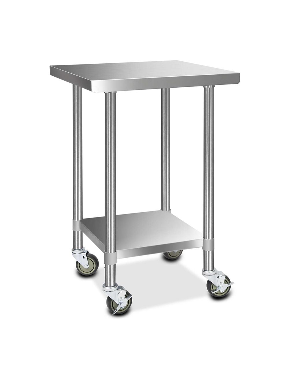 Cefito 610x610mm Stainless Steel Kitchen Bench with Wheels 430 | Rivers ...