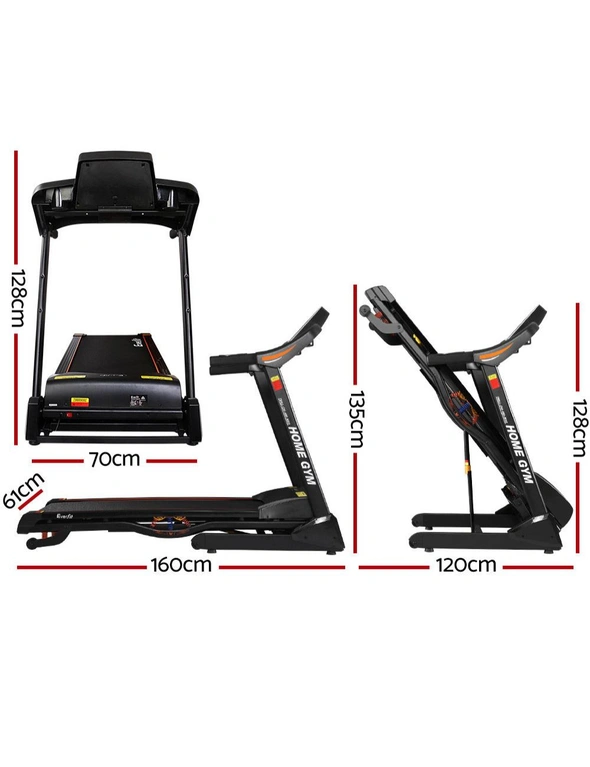 Everfit Treadmill Electric Auto Incline Home Gym Fitness Excercise Machine 480mm, hi-res image number null