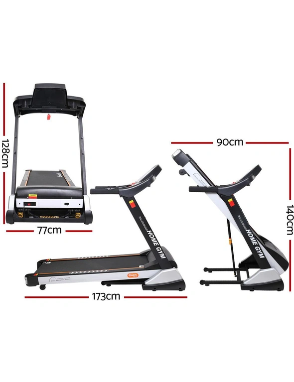 Everfit Treadmill Electric Auto Incline Spring Home Gym Fitness Excercise 480mm, hi-res image number null