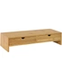 Bamboo Monitor Stand Desk Organizer with 2 Drawers, hi-res
