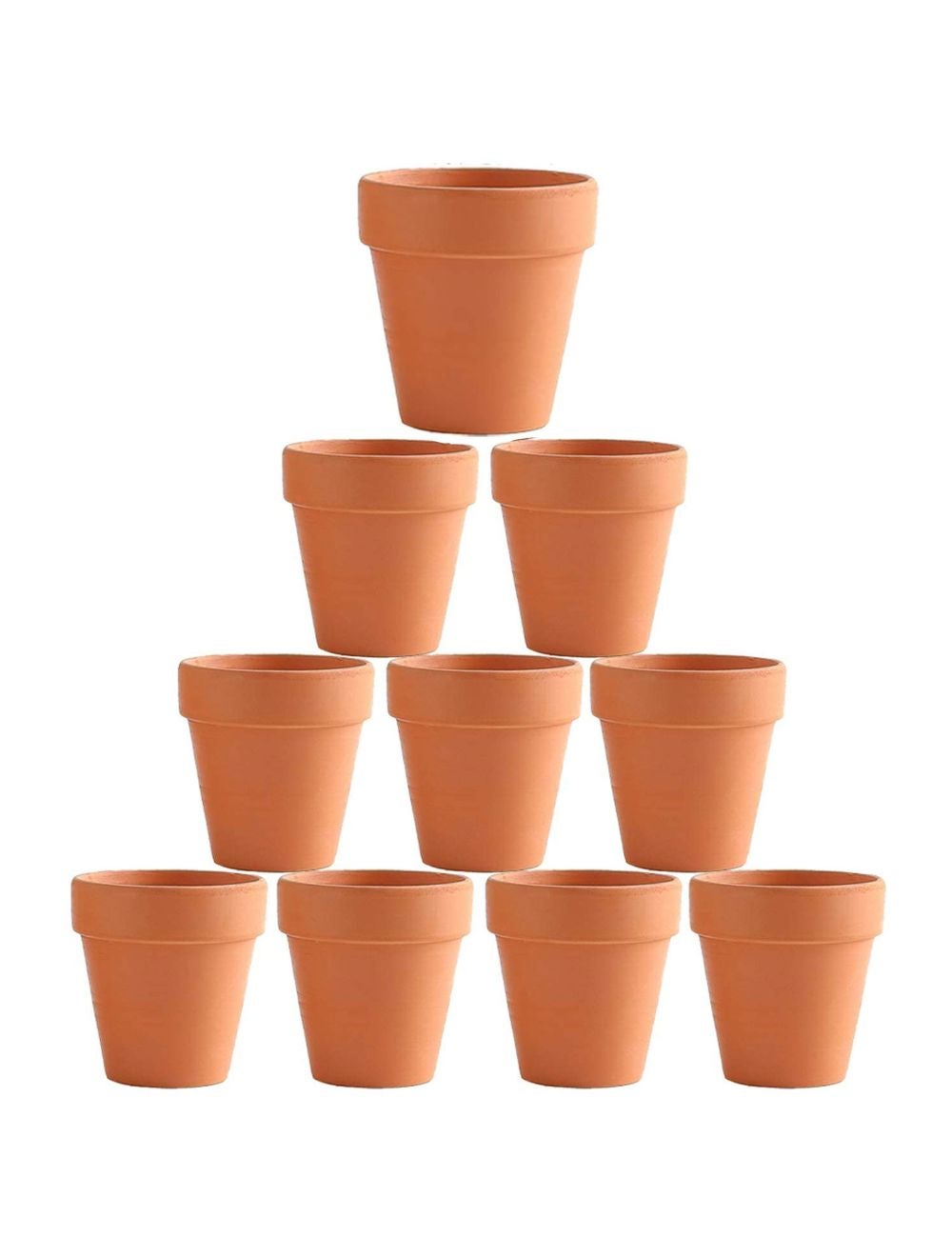 10x 8cm Flower Pot Pots Clay Ceramic Plant Drain Hole Succulent Cactus ...