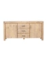 Buffet Sideboard in Oak Colour Constructed with Solid Acacia Wooden Frame Storage Cabinet with Drawers, hi-res