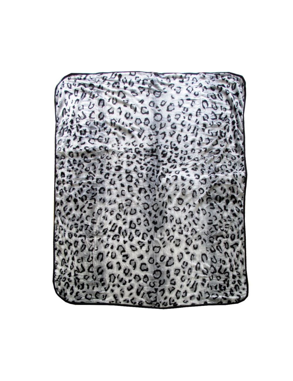 375gsm 1 Ply Animal Print Faux Mink Blanket Queen 200x240 cm Snow ...